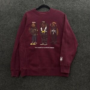 Flatbush Zombies Dolo Bears Crewneck Sweatshirt Burgundy Maroon Medium FBZ Merch
